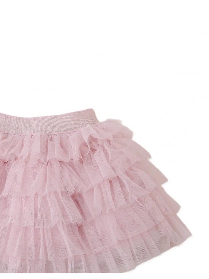 Baby Helene Tulle Tiered Skirt with Gold Details