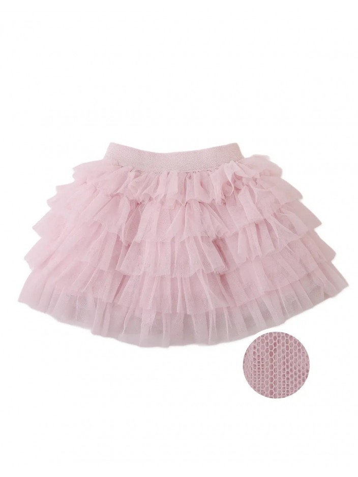 Baby Helene Tulle Tiered Skirt with Gold Details
