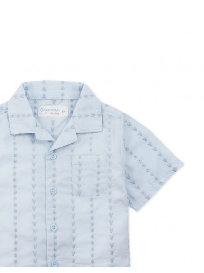 Baby Graham Shirt with Textured Stripes