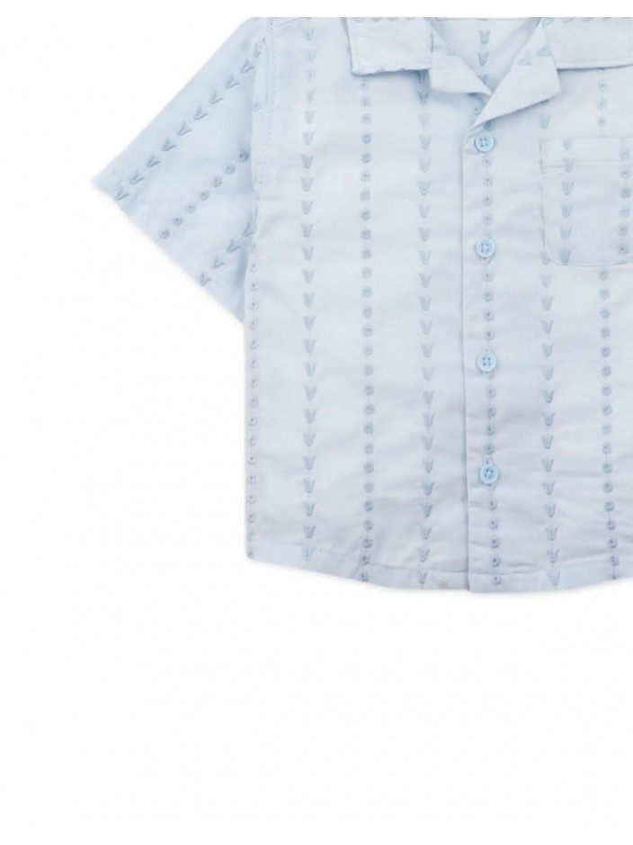 Baby Graham Shirt with Textured Stripes