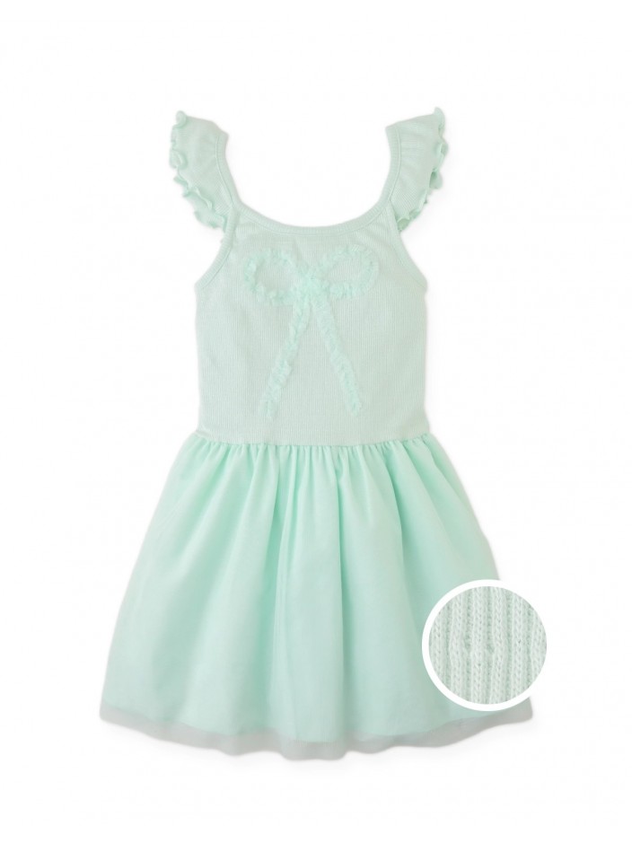 Elara Drop-Waist Dress with Tulle Skirt