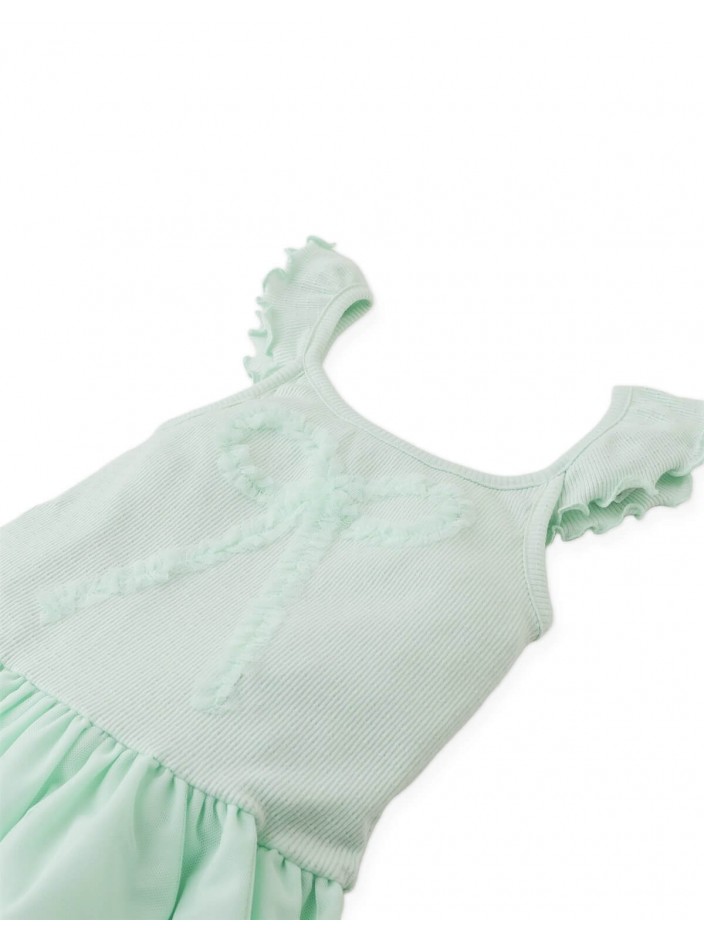 Elara Drop-Waist Dress with Tulle Skirt