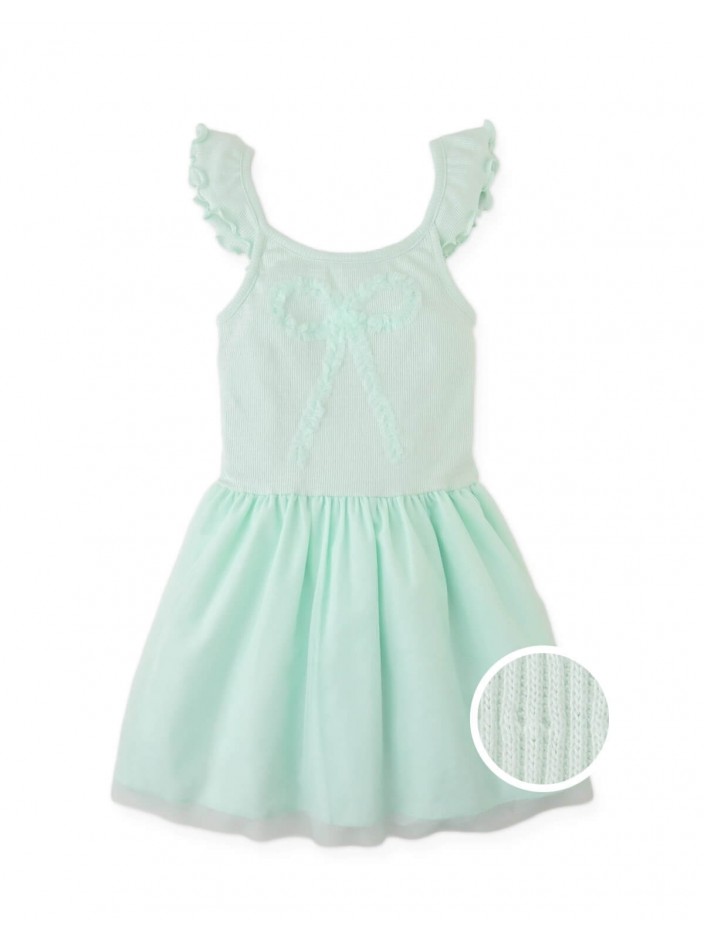 Elara Drop-Waist Dress with Tulle Skirt