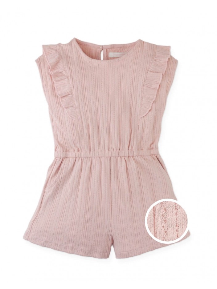 Fleur Sleeveless Playsuit with Ruffle Details