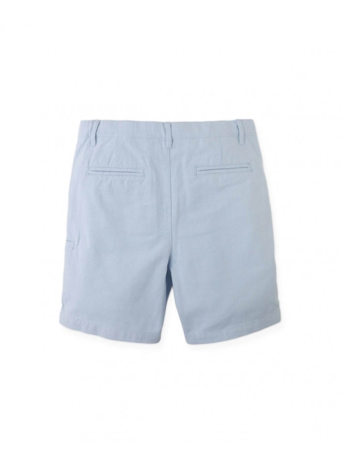 Reginald Linen Shorts with Side Welt Pocket