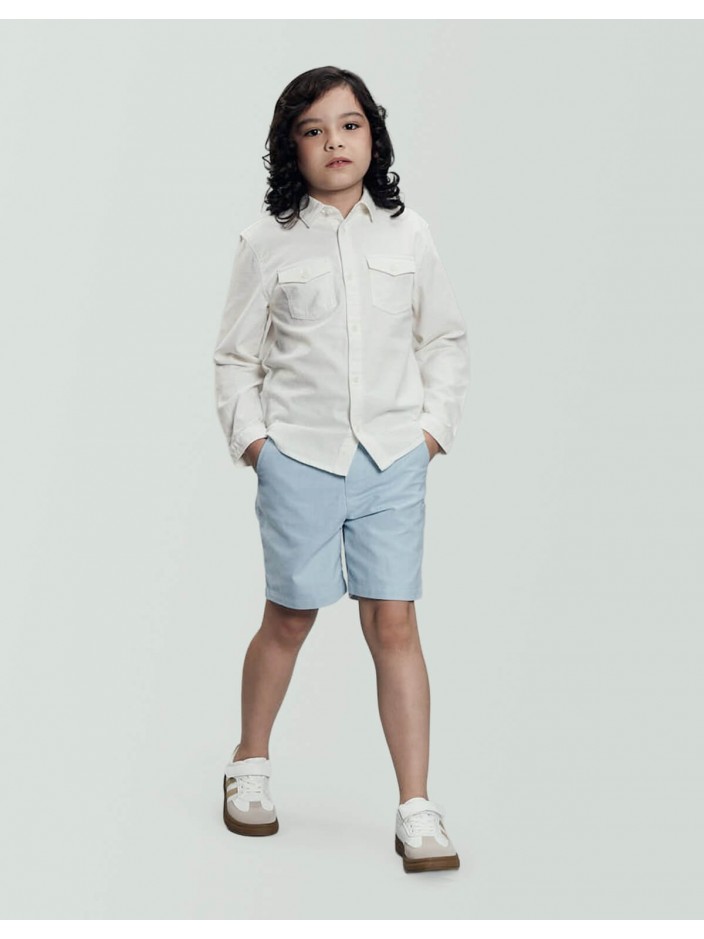 Reginald Linen Shorts with Side Welt Pocket