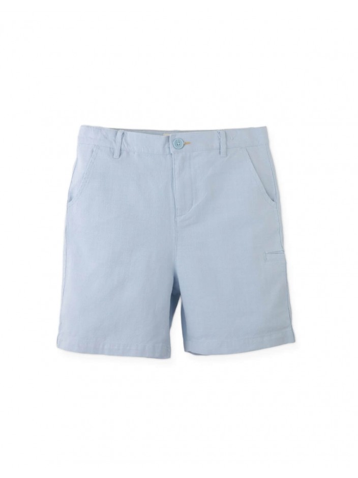 Reginald Linen Shorts with Side Welt Pocket