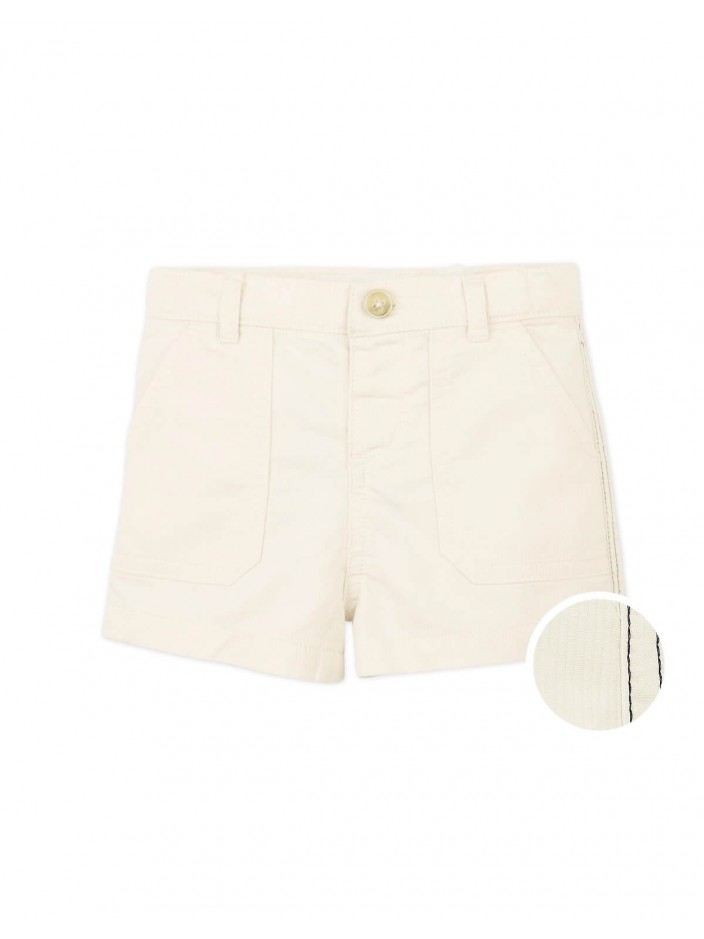 Baby Barry Shorts with Patch Pocket and Contrast Stitching