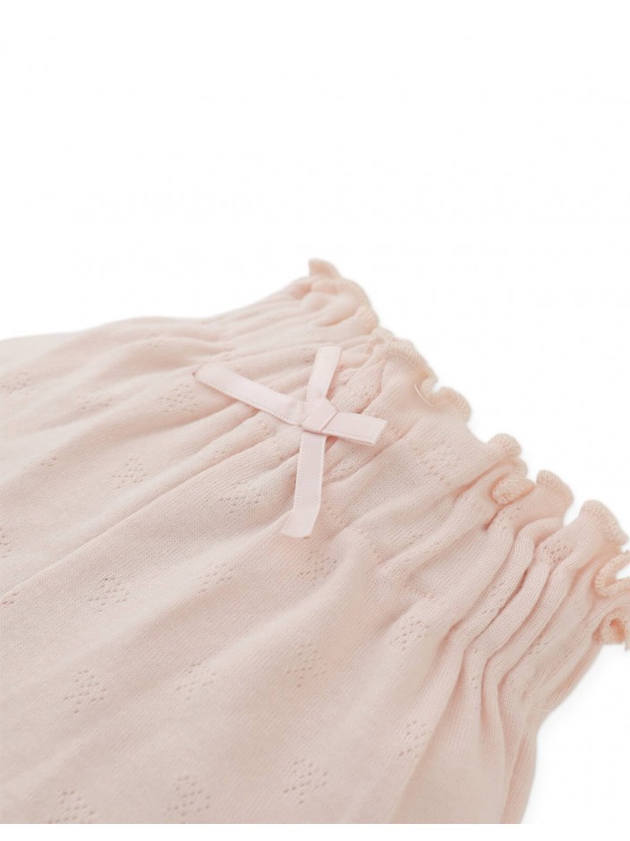 Baby Faye Shorts with Waistband and Bow Applique