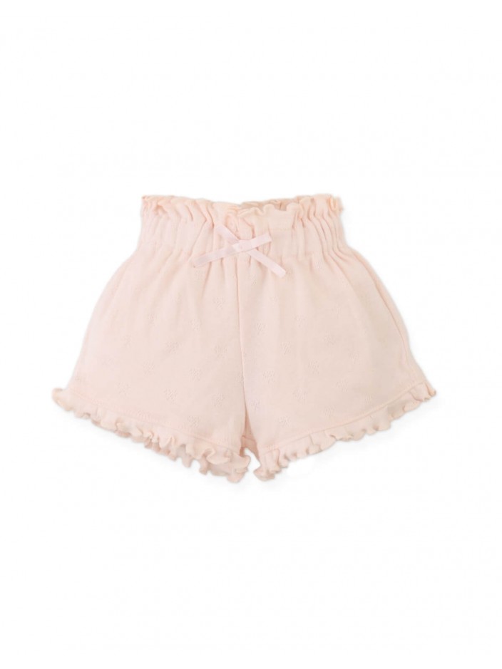 Baby Faye Shorts with Waistband and Bow Applique