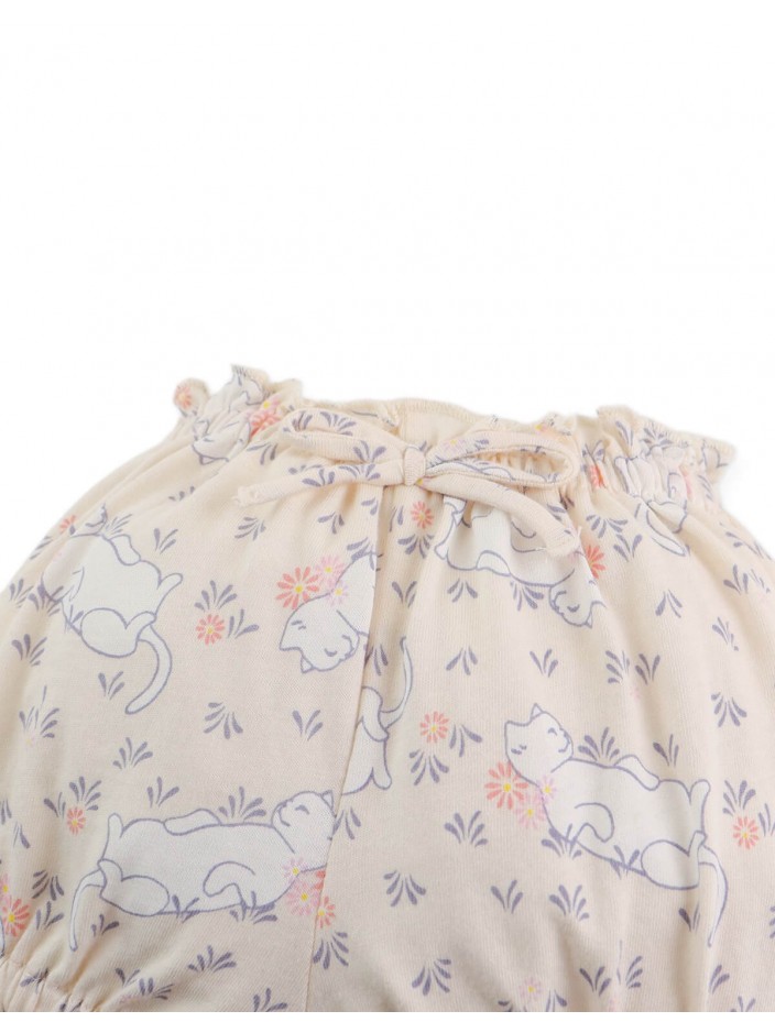 Baby Lyra Bloomers with Ruffles on Hem and Bow Applique