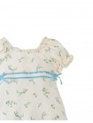 Baby Giselle Puff Sleeves Dress with Satin Ribbon Trim on Waist