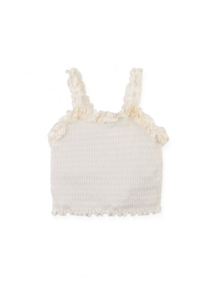 Baby Gigi Fully Smocked Tank Top with Set-in Ruffles