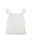 Juliette Eyelet Ruffled Top with Peplum Hem
