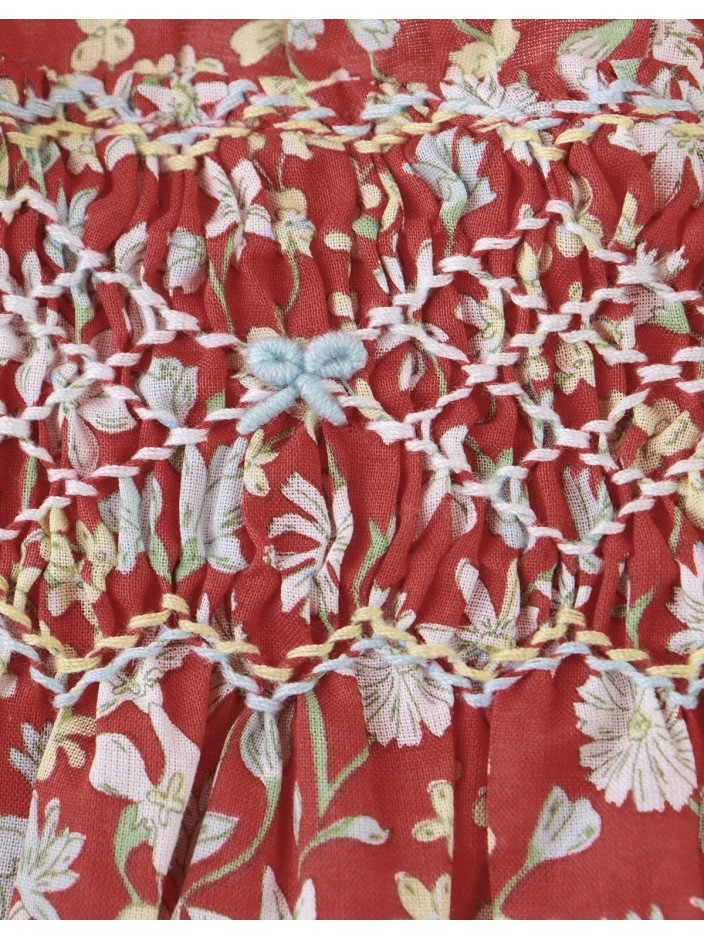 Baby Lulu Smocked Tiered Dress with Ruffle Sleeves