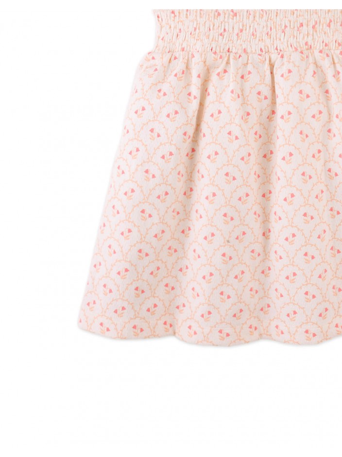 Elena Smocked Strappy Textured Dress