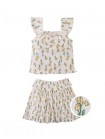 Cassandara Sweetheart Neckline Top and Ribbed Skort Set