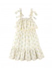 Katie Sundress with Bow Tie Straps & Embroidery