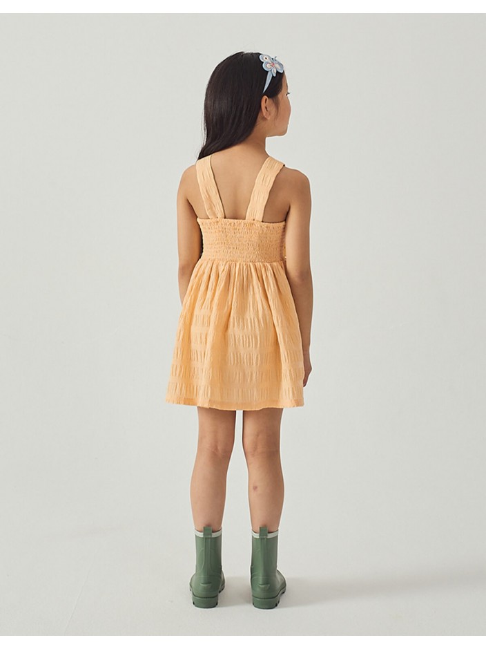 Emily Ruffled Apron Dress with Botanical Embroidery