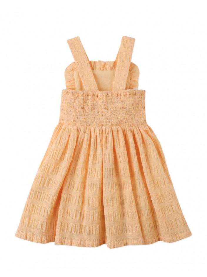 Emily Ruffled Apron Dress with Botanical Embroidery