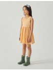 Emily Ruffled Apron Dress with Botanical Embroidery