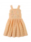 Emily Ruffled Apron Dress with Botanical Embroidery