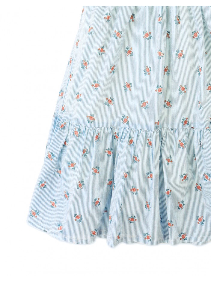 Chloe Apron Dress with Smocked Bodice & Petal Sleeves