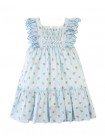Chloe Apron Dress with Smocked Bodice & Petal Sleeves