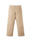 Edward Regular Straight Twill Pants with Striped Canvas Belt