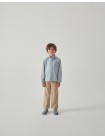 Edward Regular Straight Twill Pants with Striped Canvas Belt