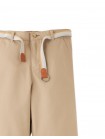 Edward Regular Straight Twill Pants with Striped Canvas Belt