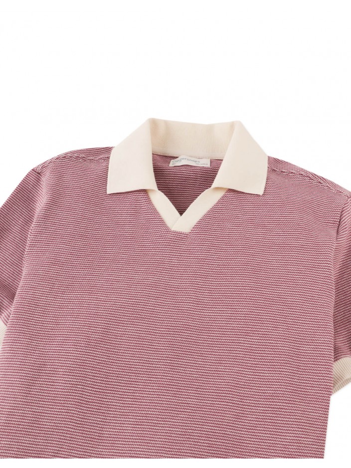 Alastor Striped Pique Polo Shirt