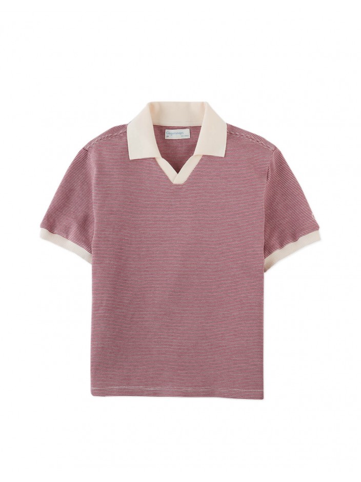Alastor Striped Pique Polo Shirt