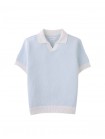 Lucius 2-Tone Polo with Ribbed Cuffs & Hem