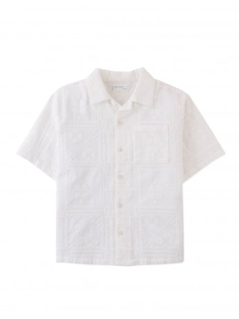 Timothy Embroidered Camp Collar Button-Down Shirt