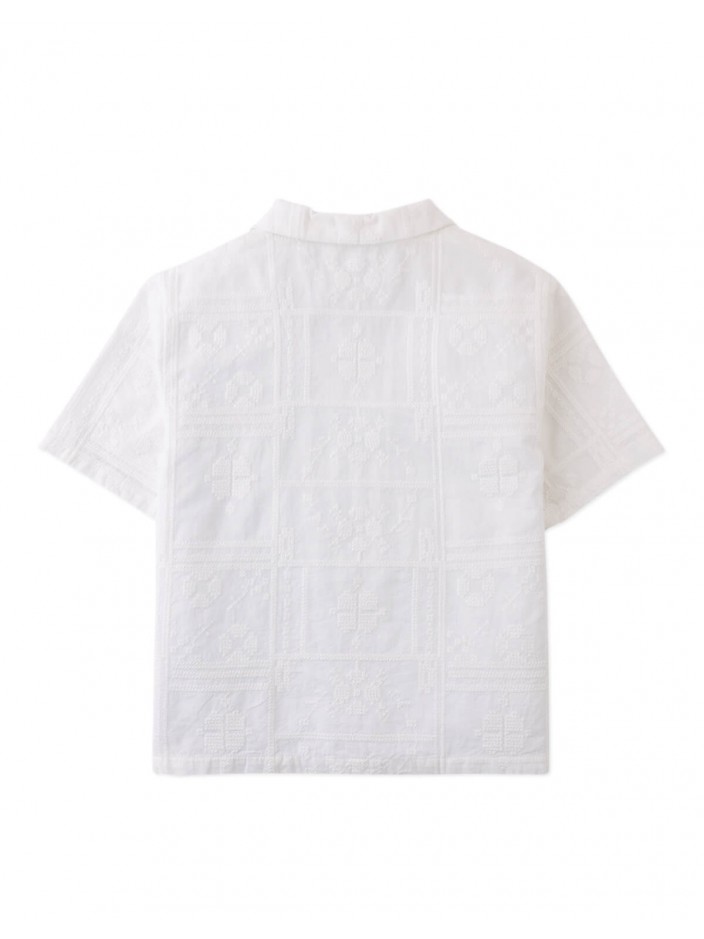 Timothy Embroidered Camp Collar Button-Down Shirt