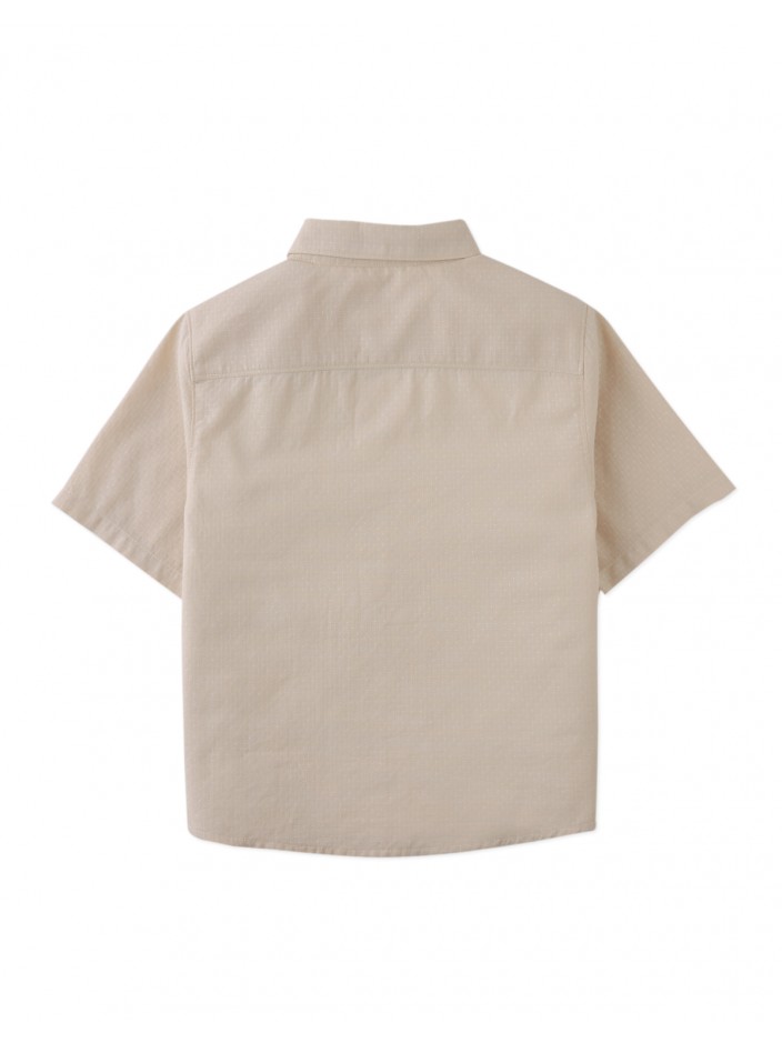 Andrew Cross Dobby Shirt with Bartack Placket Details