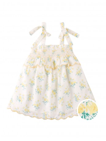 Baby Katie Embroidered Tiered Dress with Tie Straps