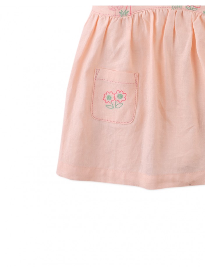 Baby Kayla Apron Dress with Bunny Embroidery