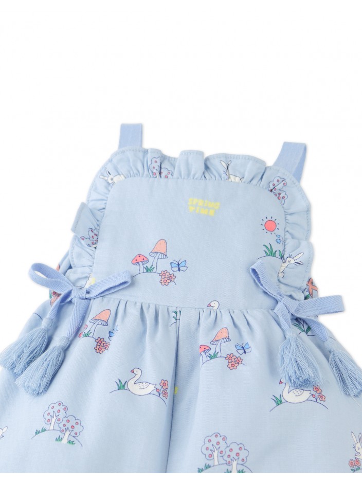 Baby Harvey All- Over Print Bubble Playsuit with Ribbon Ties