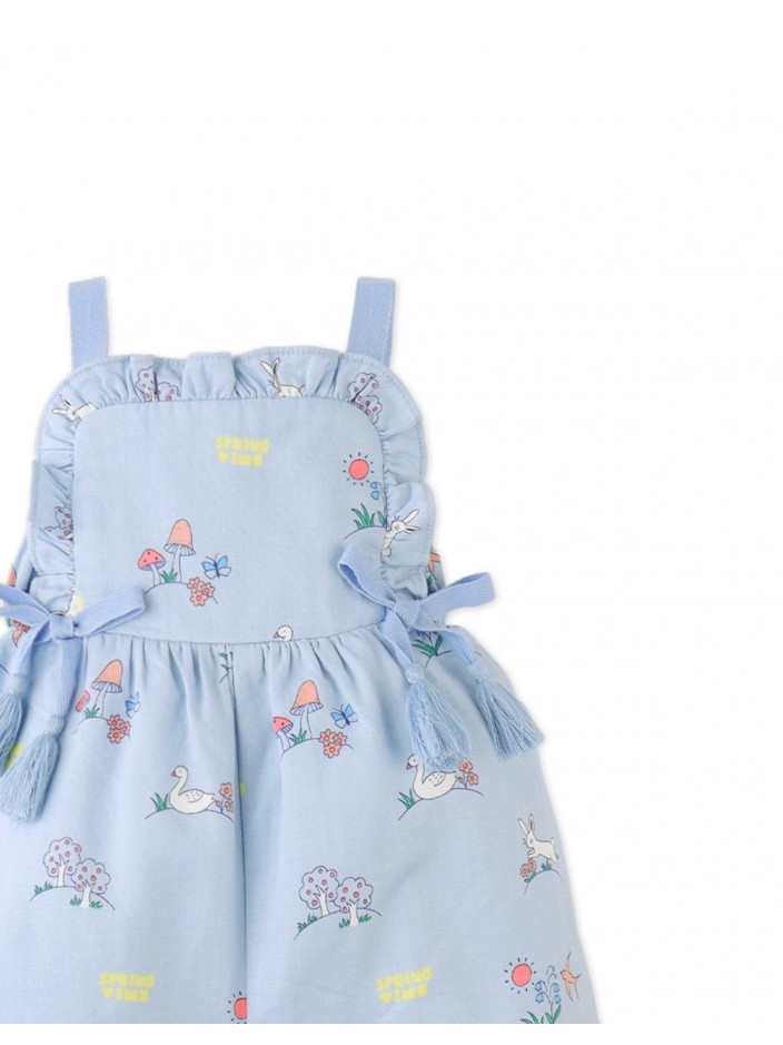 Baby Harvey All- Over Print Bubble Playsuit with Ribbon Ties
