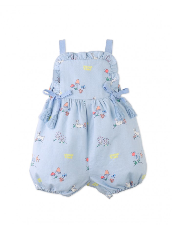 Baby Harvey All- Over Print Bubble Playsuit with Ribbon Ties
