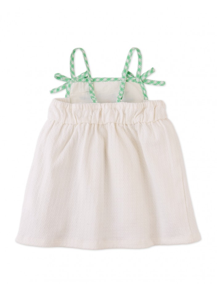 Baby Aviana Embroidered Dress with Straps and Bows