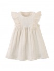 Baby Elowyn Ruffle Sleeved Dress with Embroidery Details