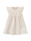 Baby Elowyn Ruffle Sleeved Dress with Embroidery Details