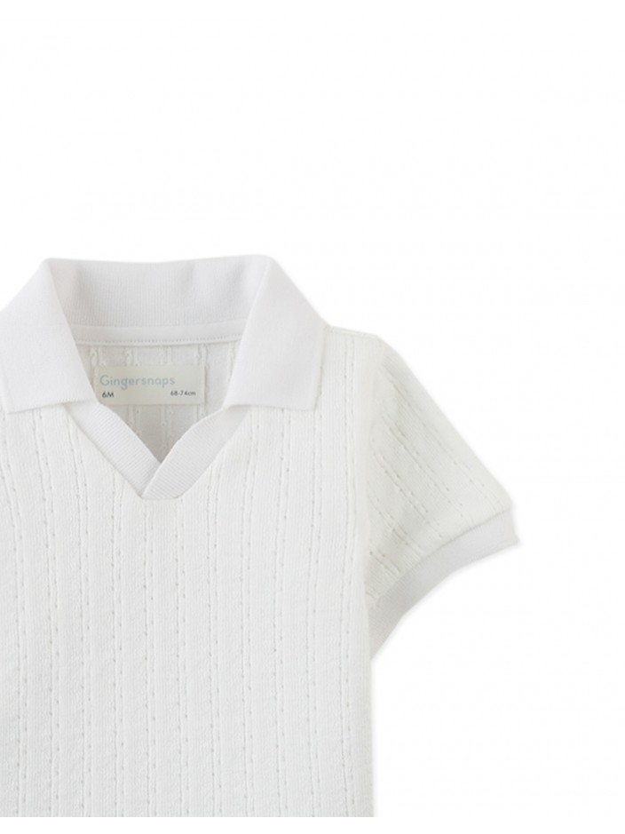 Baby Ludwig Cable Jersey Polo Shirt