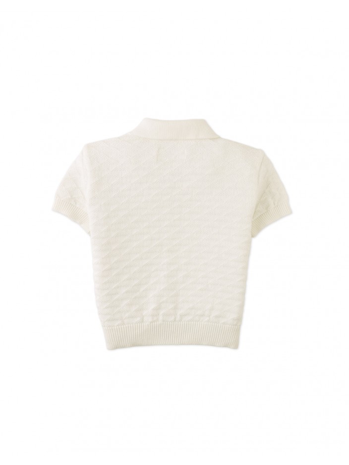 Baby Jerome Triangle Polo Shirt with Ribbed Cuffs