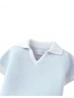 Baby Lucius Popcorn Polo with Ribbed Cuffs & Hem