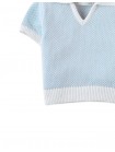Baby Lucius Popcorn Polo with Ribbed Cuffs & Hem