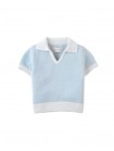 Baby Lucius Popcorn Polo with Ribbed Cuffs & Hem